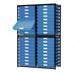 Premium static tray storage racks, with 36 blue A3 size trays 405875