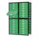 Premium static tray storage racks, with 36 green A3 size trays 405876