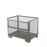 Steel pallet cages with half drop gate 405995