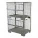 Steel pallet cages with half drop gate 405995