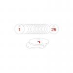 27 mm Dia. Traffolitetags - Red White (1 to 25) 406108