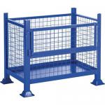 Steel box pallet with half drop side, 500kg capacity 406321