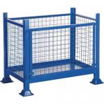 Steel box pallet with detachable panel, 500kg capacity 406330