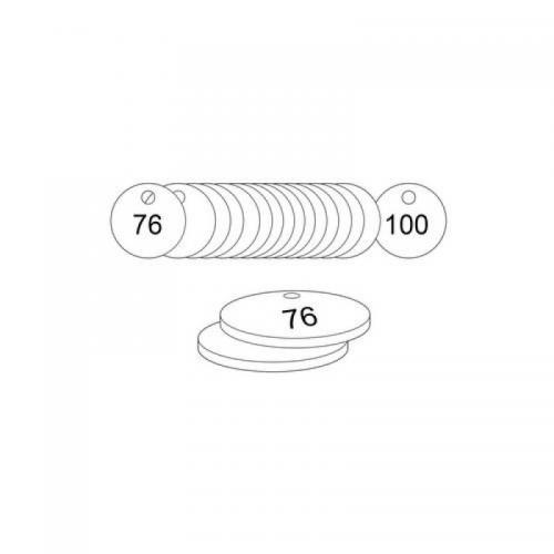 27 mm Dia. Traffolitetags - White (76 to 100) 406409