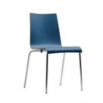 Full back coloured bistro stacking chairs 406487