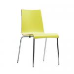 Full back coloured bistro stacking chairs 406490