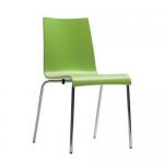 Full back coloured bistro stacking chairs 406491