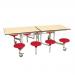 8 Seat rectangular mobile folding table and seats 406520