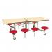 8 Seat rectangular mobile folding table and seats 406520