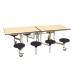 8 Seat rectangular mobile folding table and seats 406522