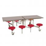 8 Seat rectangular mobile folding table and seats 406524