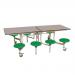 8 Seat rectangular mobile folding table and seats 406527