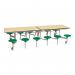 12 Seat rectangular mobile folding table/seats 406535