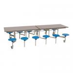 12 Seat rectangular mobile folding table/seats 406537