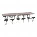 12 Seat rectangular mobile folding table/seats 406538