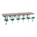 12 Seat rectangular mobile folding table/seats 406539