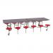 12 Seat rectangular mobile folding table/seats 406540