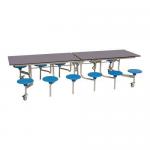 12 Seat rectangular mobile folding table/seats 406541