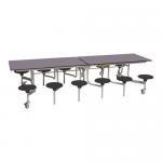 12 Seat rectangular mobile folding table/seats 406542