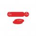 27 mm Dia. Traffolitetags - Red (126 to 150) 406607