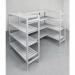 Flexible polymer shelving starter bays 406712