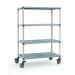 Metromax Q polymer 4 shelf mobile shelving 406767