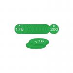 27 mm Dia. Traffolitetags - Green (176 to 200) 406804