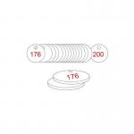 27 mm Dia. Traffolitetags - Red White (176 to 200) 406808