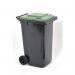 Recycling wheelie bins with grey body and choice of 4 coloured lids 406836