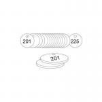 27 mm Dia. Traffolitetags - White (201 to 225) 406909