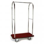 Stainless steel bellmans luggage trolley 407133