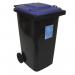 240 l Wheelie Bins with Coloured Lids Pack of 4 407147