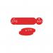 27 mm Dia. Traffolitetags - Red (276 to 300) 407207