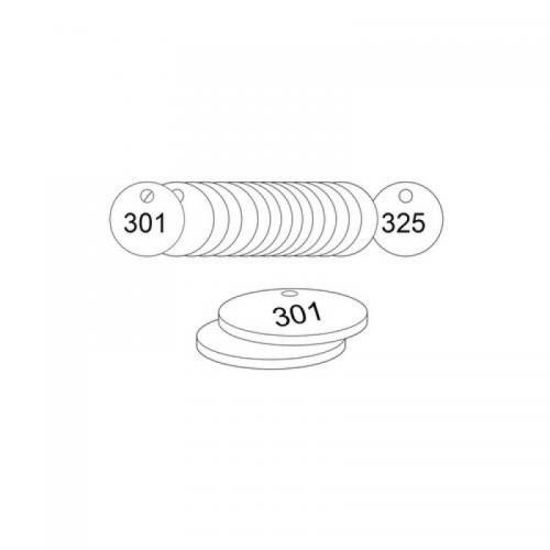 27 mm Dia. Traffolitetags - White (301 to 325) 407309