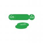 27 mm Dia. Traffolitetags - Green (326 to 350) 407404