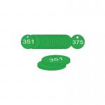 27 mm Dia. Traffolitetags - Green (351 to 375) 407504