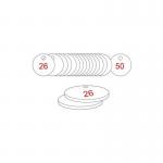33 mm Dia. Traffolitetags - Red White (26 to 50) 407808