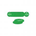 33 mm Dia. Traffolitetags - Green (101 to 125) 408104