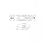 33 mm Dia. Traffolitetags - Red White (101 to 125) 408108