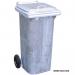 Galvanised wheelie bins 408256