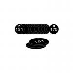 33 mm Dia. Traffolitetags - Black (151 to 175) 408301