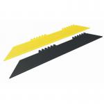 Bevel Edge, Yellow for Heavy Duty,rubber Anti-fatigue Diamond Plate Interlocking Tile 408339