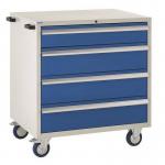 Mobile Euroslide 4 Drawer 1 X 150 Mm, 3 X 200 mm - Blue 408387