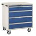 Mobile Euroslide 4 Drawer 1 X 150 Mm, 3 X 200 mm - Blue 408387
