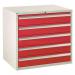 Euroslide 5 X 150 mm Drawers - Red 408461