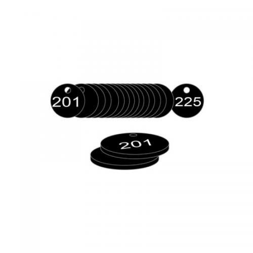 33 mm Dia. Traffolitetags - Black (201 to 225) 408501