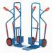 Fetra tubular steel sack truck with stair glides, fixed & folding toe plates 408645