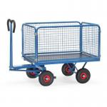 Trailers for hand powered towing - Turntable trucks with 600mm high sides and ends 408653