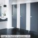 Washroom Cubicle - Door kit only (Box A), Smoke blue plain 408764