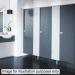 Washroom Cubicle - Partition kit only (Box B), Light grey plain 408768